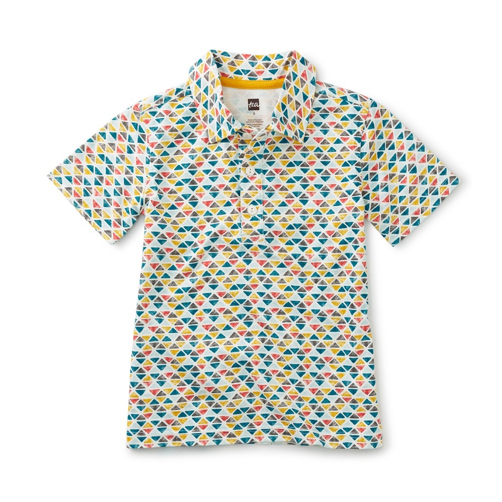Tea Colorful Geometric Kids Printed Polo